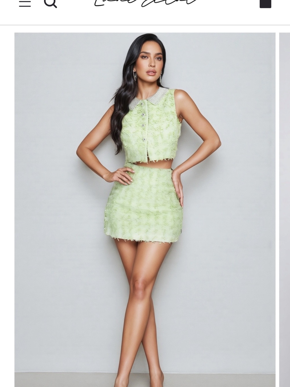 Tweed Chic Set in Light Green